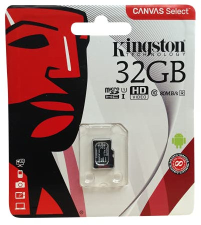 Original Kingston Technology 16GB/32GB/64GB/128GB Mini Genuine Micro SD Memory Card for Tablet, Mobile, Black (32GB)