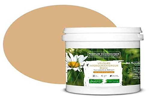 BOX DECO COULEURS Peinture naturelle écologique intérieur extérieur aspect velours Natura - 1L, Beige Sable