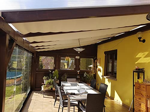 Götz Gardinen Maß-Konfektion Beschattung Terrassenüberdachung Terrassenbeschattung STOFFMUSTER Seilspannmarkise Sonnenschutz