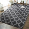 JURLEA Teppiche weicher Innenbereich Design Bereich Teppiche Flauschiger Teppich für Wohnzimmer Glatte Fellteppiche rutschfest Kinderzimmer Teppich (schwarz, 160 x 230 cm)