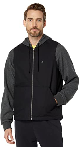 Volcom Herren Volblaster Hooded Vest Jacket Jacke, Schwarz, L