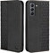 CXTcase Funda Samsung Galaxy S21 FE 5G, Funda Tapa Libro Movil Carcasa PU Cuero para Samsung Galaxy S21 FE 5G, Tipo Libro Flip Case Wallet, Negro