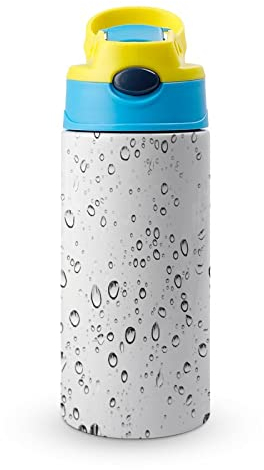 Botella de agua con pajita Waterdrop aislada de acero inoxidable taza de vacío 500 ml para la escuela