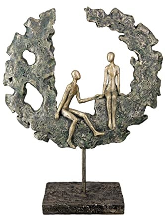 GILDE Deko Skulptur Figur aus Kunstharz - Hochzeitsgeschenk Geschenk für Frauen Dekoration Wohnzimmer - Höhe 31,5 cm