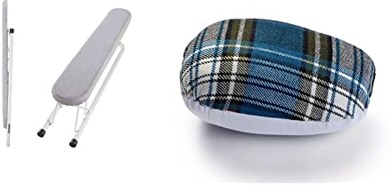 Leifheit Sleeve Board, 57 cm Extra Long, w 10.5 x h 8.5 cm, Folds Flat Sleeve Board, White & Prym Tailor's Ham for Ironing-Out Curved Seams, 20 x 14 x 10 cm