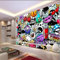 Custom Size Wall Murals，Colorful Graffiti，Removable Peel and Stick Self-Adhesive Wall Murals Large Photo Wallpaper