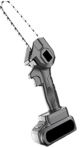 Mini Kettensäge 4 Zoll elektrische Leistungskette Säge 24V Tragbare Tragbare Tragbare elektrische Säge Eine Hand bediente Säge für Garten Pruning Bonsai Stamm und Feuerholz B (B)