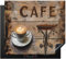 KitchenYeah© Herdabdeckplatte Einteilig Herdabdeckung Abdeckplatte für Ceranfeld Abdeckung Induktionskochfeld Aufrollbare Matte Cafe - Holz - Kaffee - Regale - 59x52 cm