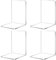 Salubohum Buchstützen-Set, Buchstützen, 4 transparente Acrylbuchstützen, Geeignet für Schule, Zuhause, Büro, Bibliothek, Schlafzimmer, zur Organisation des Schreibtisches