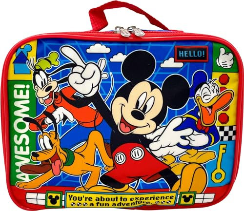 Ruz Disney/Marvel Licensed Kids Insulated Lunch Box (Mickey-Blue)