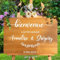 Autocollant Personnalisé Panneau Mariage, Stickers Bienvenue, Décoration Artisanale Pour Mariage (STYLE C, 40cm)