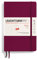 LEUCHTTURM1917 370804 Monatsplaner & Notizbuch Paperback (B6+) 2025, 16 Monate, Softcover, Port Red, Englisch
