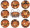 8 Stück DIY Halloween Kürbis Diamond Painting Untersetzer mit Halter, Diamant Tassenuntersetzer, für Tassen, Weingläser, Vasen und Heimküche, Untersetzer rutschfest für Anfänger, Erwachsene & Kinder