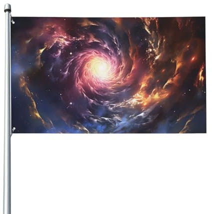 Flaggen, 90 x 152 cm, doppelseitige Flagge mit Messingösen, Banner, Dekoration, Flaggen, kosmischer Sturm, Willkommensflaggen, 200D strapazierfähiges Polyester, Banner, große Flaggen für Ferienhof