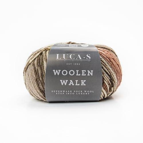 Superwash Sock Wool for Knitting, 4 Ply Sock Yarn from 75% Pure Wool - 25% Polymide, 50g Sock Hand Knitting Yarn