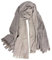 DAMILY Herrenmode Schal, Plissee, gestreift, bequem, Baumwolle, Leinen, Winter, Stola, dunkles kaki, M