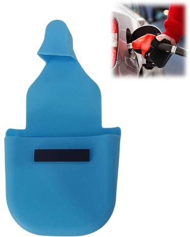 Hiborth Magnetic Silicone Gas Pump Glove | Reusable Protective Silicone Glove for Gas Pump, Durable Fueling Glove to Protect Hands from Gasoline and Keypads (Blue)