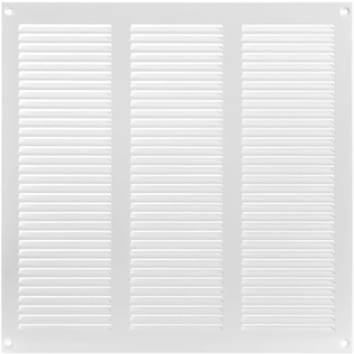 Vent Systems 300 x 300 mm Lüftung Gitter - Abdeckung Weiß – Metall Luftrücklaufgitter mit Fliegengitter – Belüftungsgitter für Wand & Decke – Innen & Außen – Verzinktem Stahl Abluftgitter
