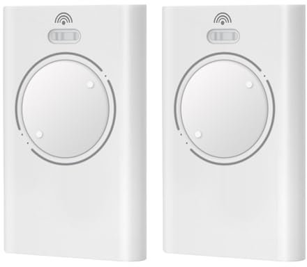 Lot de 2 émetteurs manuels pour ouvre-porte de garage 868 MHz compatibles avec télécommande de garage FAAC 2 canaux FAAC XT4 868 SLH LR, XT4 868 SLH, XT2 868 SLH, XT2 868 SLH LR, blanc