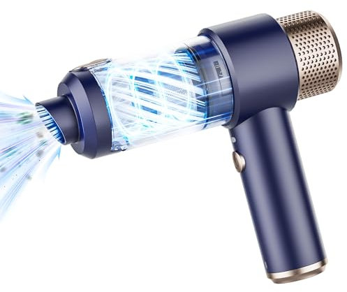 LUCUHM Handheld Vacuum Cleaner Cordless - 16000Pa Powerful Dust Buster Handheld Car Vacuum Cleaner - Portable Lightweight USB Rechargeable for Car, Pet Hair, Office, Home, Kitchen (Blue)