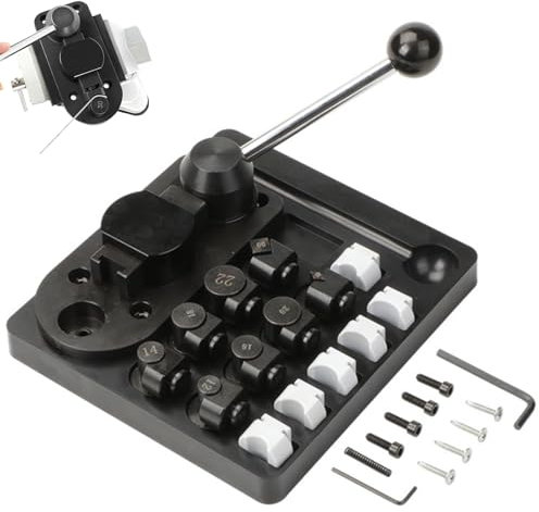 LLELEMAMO Metal Wire Bending Jig Set with Adjustable Dies, Jewelry Ring and Metal Bending Tool kit with Nylon Dies, Ring Bender Tool for Spoon Rings Heavy Duty (Upgraded)