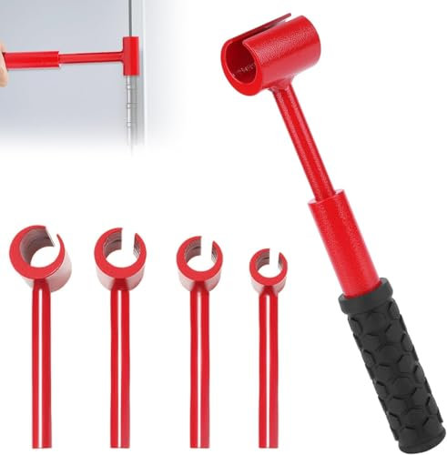 MUSLONG Scharnierspalt Einstellschlüssel, 4-in-1 Türscharnier Reparaturwerkzeug, Verstellbares 14-25mm Türscharnier Einstellwerkzeug, perfekt für Feuertüren, Reinraumtüren, Sicherheitstüren