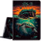 for Amazon Kindle Fire HD 10 Tablet Case (13th Generation, 2023 Release) 10.1,with Auto Wake/Sleep PU Leather Multi-Angle Stand Smart Cases for Fire Tablet 10 2023,Green Sea Turtle and Island