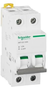 Janmobrian Magnetotermico, Interruttore Differenziale Tipo C 2P 32A, 63A, 80A, 100A, Interruttore Elettrico miniaturizzato Magnetico Termico 125A 400VAC 50HZ 6KA(125A)