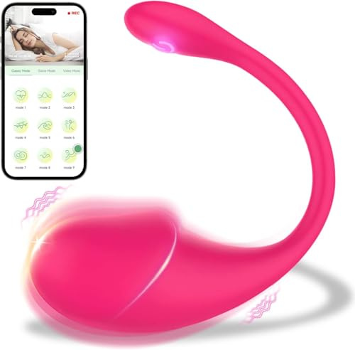 Sextoyse Femme Clitoridienne Oeuf Vibrant Femme à Distance Vibromasseurs Feminin Sex Toys Gode vibro-masseur 10 Modes Vibro Avec Telecommande App Sex Toýs Couple Electro-stimulation (Rouge)