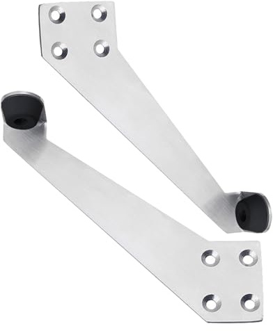 Icetop Over Head Door Stop, 90° Door Stops Stainless Steel Door Top Stopper | Left Right Fit with Quiet Rubber Buffer for Wall Protection