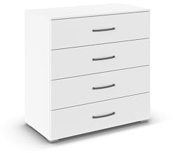 Rauch Möbel ADITIO, Kommode, Farbe Weiß, Breite 80 cm | Sideboard im zeitlosen Stil, 4 Schubladen, Soft-Close-Funktion, für Schlafzimmer, Gästezimmer, Wohnzimmer, Garderobe, Flur