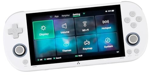 Console de Jeu Rétro Portable avec écran IPS Clair de 4,96 Pouces pour le Divertissement Portable, Prend en Charge 28 émulateurs pour le Système (WHITE)