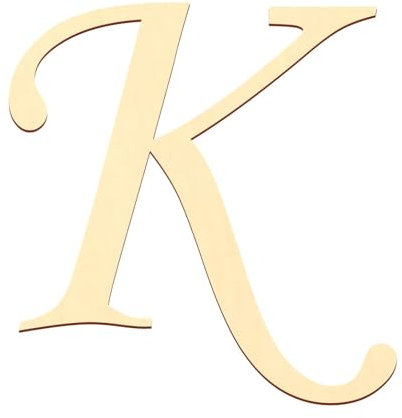 Bütic GmbH Sperrholz Buchstaben - MT25-40 - Wunschtext/Schriftzug mit Größenauswahl - Pappel 3mm, Größe:40cm, Buchstaben:großes K