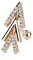 Autiga Tragus Ohr Piercing Stecker Helix Cartilage Barbell Pfeil Arrow Chirurgenstahl rosègold