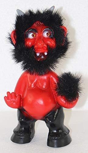 RAKSO Souvenir Wackel Figur Teufel klein Wackelfigur Deko Sammlerfigur Original mit beweglichem Kopf H 16 cm
