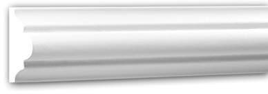 PRO[f]home® - Panel Moulding 151308 Dado Rail Decorative Moulding Frieze Moulding Neo-Classicism Style White 2 m Profhome