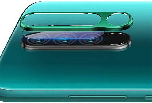 NOKOER Protector Obiettivo Fotocamera per Xiaomi Redmi Note 8 PRO, [2 in 1] Fotocamera Protezione Anello + Pellicola Protettiva per L'obiettivo, 360 Gradi Proteggi la Fotocamera Posteriore - Verde