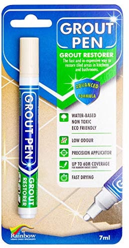 Grout Pen - Designed for Restoring Tile Grout in bathrooms & Kitchens (Ivory)