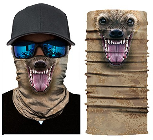 TOPEREUR Multifunktionstuch Herren Damen Halstuch Schlauchschal - Atmungsaktiv & Schnelltrocknend - Motorrad Gesicht Mundschutz Lustig Skull Maske Chopper Mund-Tuch Halsschlauch Halstuch mit Motiv