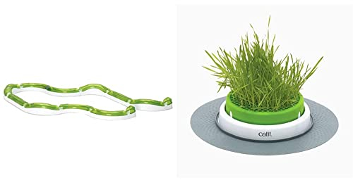 Catit Spielschiene Super - Super Circuit & Grastopf - Grass Planter