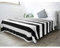 PAVILIA Gestreifte Überwurfdecke für Sofa, Couch, Bett, weiches Flanell-Fleece, gestreift, schwarz-weiß, dekorativer Überwurf, warme, gemütliche, leichte Mikrofaser, 152,4 x 203,2 cm