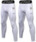 LNJLVI Kompressionshose Herren Sport Leggings Atmungsaktive Trainingshose für Jogging Fitnessstudio Laufen (Weiß-Weiß,M)