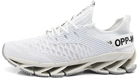 Scarpe Running Uomo Ginnastica Sneaker Donna Leggere Traspirante Outdoor Sportive Calzature da Corsa Pallavolo Tennis Nero Verde Bianco Rosa Giallo Grau Orange Viola Rosso Marrone 18 White 42EU