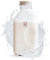 Almond Cow - Pichet en verre avec couvercle et bec verseur, bouteille pour réfrigérateur, pot à lait transparent, récipient liquide en verre de qualité alimentaire, capacité de 1,7 l, 12,7 x 10,2 x