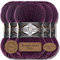 Alize 5 x 100g Superlana Midi Türkische Premium Wolle Baumwolle und Acryl Uni Handstrickgarne | Yarn | Garn | Strickgarn Einfarbig Baby zum Häkeln Stricken Kleidung Schals (Plum | 111)