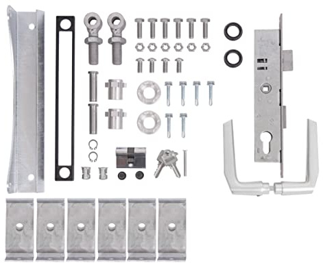 Alberts 678104 Zubehör-Set Flexo | für Einzeltor | bis 1200 mm Höhe | Stahl roh, feuerverzinkt