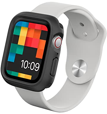 RHINOSHIELD Funda Bumper Compatible con Apple Watch SE 3 / SE 2 / SE/Series 6/5 / 4 [44mm] CrashGuard NX - Diseño Compacto con tecnología Resistente a Impactos, Resistente al Deslizamiento - Negro