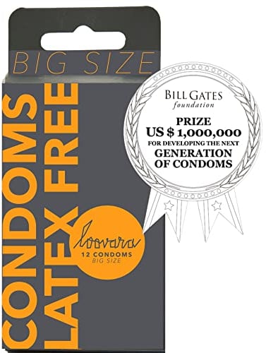 Loovara 12 Kondome XL latexfrei feucht sensitiv, 12 Stück, hypoallergen, ultra dünn, geruchslos - Condoms Latex Free, Size Big