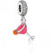 Amuefer Gobelet Rose Charms pour Bracelets Pandora et Colliers Argent Sterling avec Zircon Cubique Pendentif Charme Noël Bijoux Cadeaux pour Femme Fille Enfant