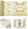 Jizxol 28 cm x 10 m Tischläufer Gold, Tischläufer Hochzeit, Tischläufer aus Polyester, Glänzende Tischdekoration für Party, Hochzeit, Kommunion, Geburtstag, Valentinstag, Weihnachten usw.